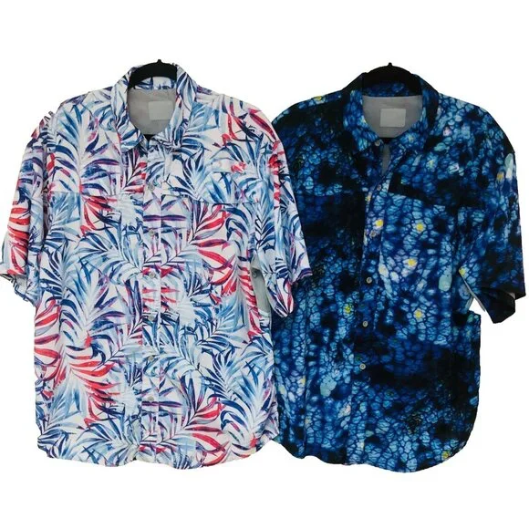 Reel Legends Fishing Shirt Men L Lot of 2A Abstract Quick Dry UPF‎ Activewear - Picture 10 of 10
